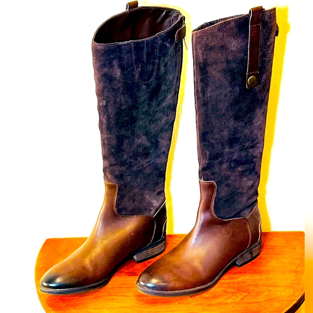 Sam Edelman Brown and Black Over the Knee Boots